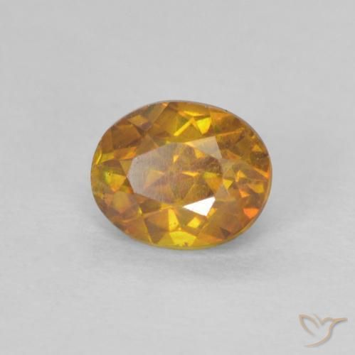 Sfalerite Arancio Terra naturale da 0.83 ct, Ovale, SI-I1