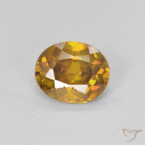 0.62ct Naturale Arancio Terra Sfalerite, Ovale, SI-I1