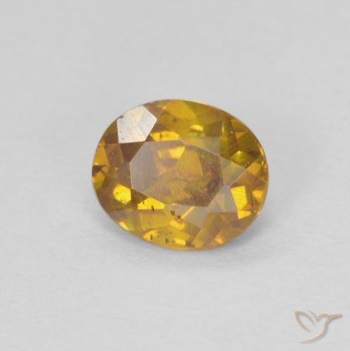 Sfalerite Arancio Terra naturale da 0.62 ct, Ovale, SI-I1