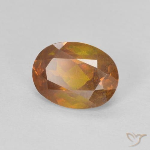 Sfalerite Arancione scuro naturale da 1.48 ct, Ovale, SI-I1