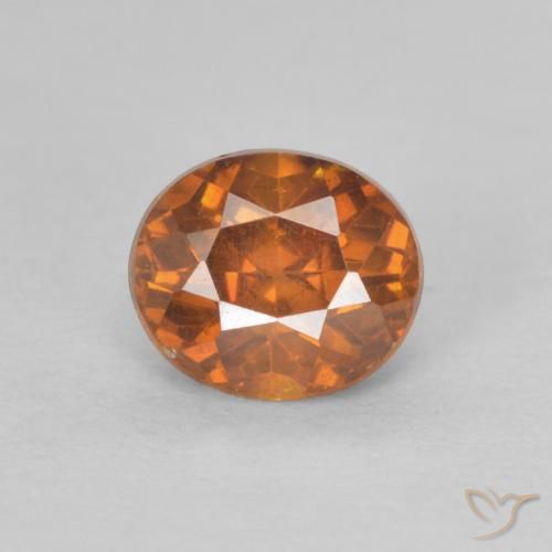 0.93ct Naturale Arancione scuro Sfalerite, Ovale, SI-I1
