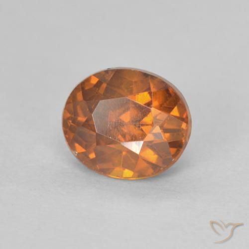 Sfalerite Arancione scuro naturale da 0.93 ct, Ovale, SI-I1