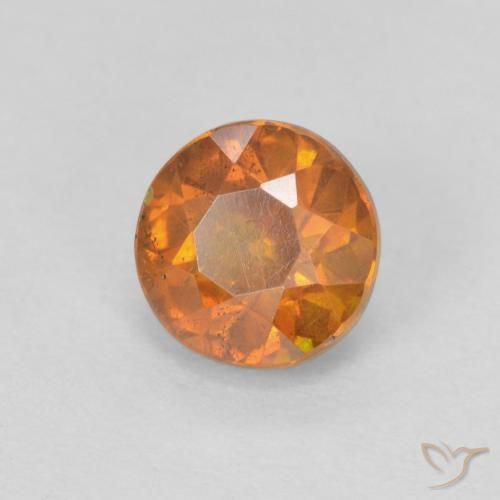 Sfalerite sidro d'arancia naturale da 0.94 ct, Rotondo, SI-I1
