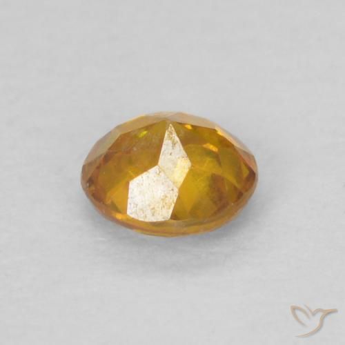 Sfalerite naturale arancione da 0,20 ct, taglio rotondo, SI-I1
