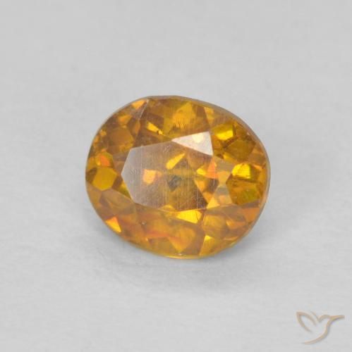 Sfalerite Miele arancione naturale da 0.42 ct, Ovale, VS-SI