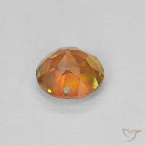 Sfalerite Arancione brillante naturale da 0.32 ct, Rotondo, VS-SI