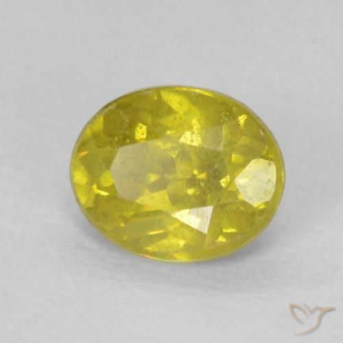 Sfalerite Giallo medio naturale da 0.59 ct, Ovale, VS-SI
