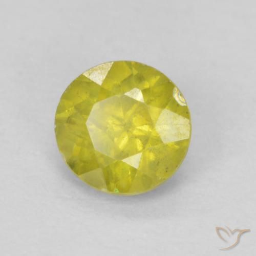 Sfalerite Pineapple yellow naturale da 0.44 ct, Rotondo, SI-I1
