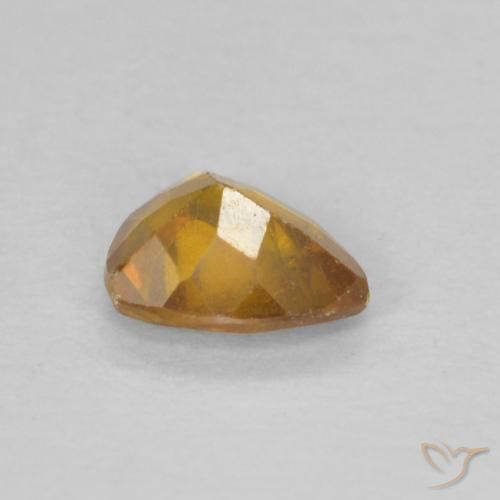 Sfalerite Arancio-Oro naturale da 0.32 ct, Taglio trillion, VS-SI