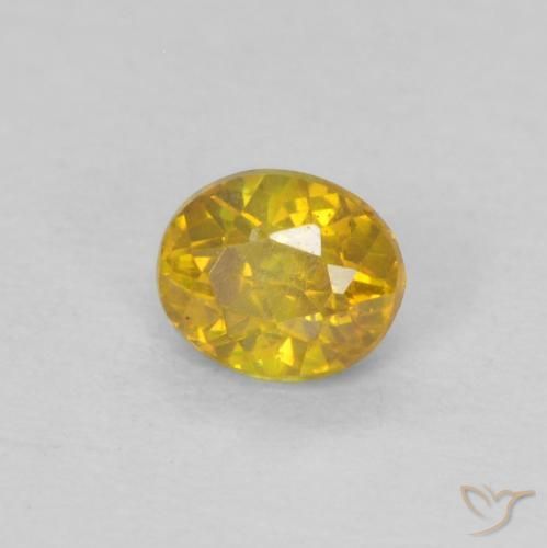 Sfalerite Arancione-Oro naturale da 0.28 ct, Ovale, VS-SI