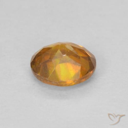Sfalerite Arancio-Oro naturale da 0.37 ct, Ovale, VS-SI