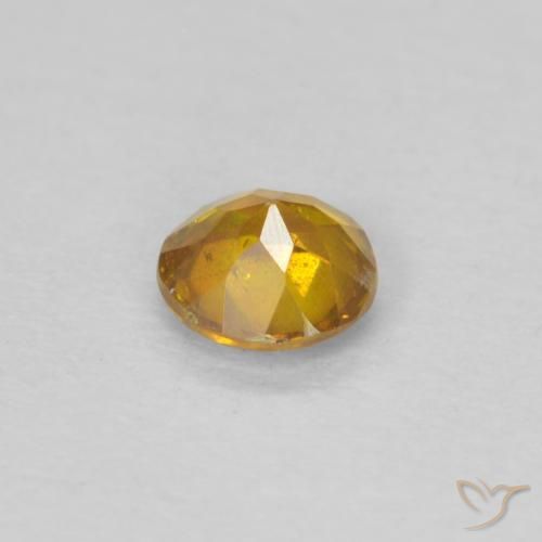 Sfalerite Miele arancione naturale da 0.24 ct, Rotondo, SI-I1