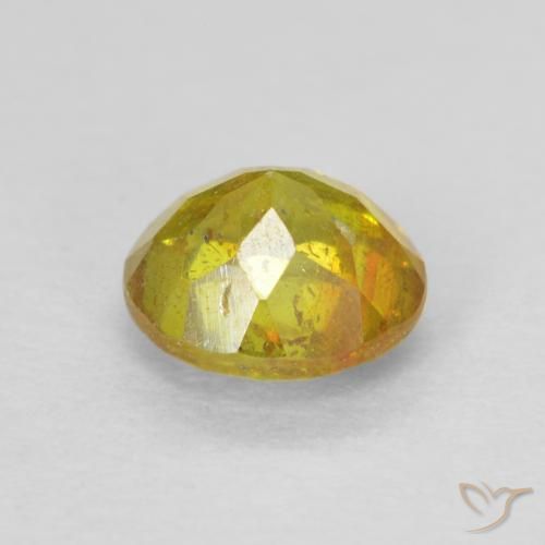 Sfalerite Giallo medio naturale da 0.77 ct, Rotondo, SI-I1