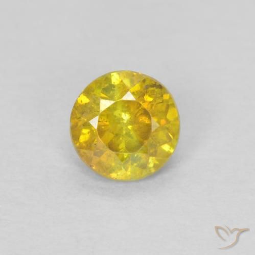 0.33ct Naturale Giallo brunastro Sfalerite, Rotondo, SI-I1