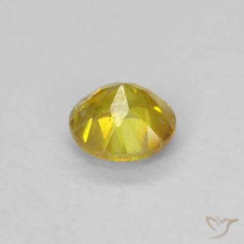 Sfalerite Giallo brunastro naturale da 0.33 ct, Rotondo, SI-I1