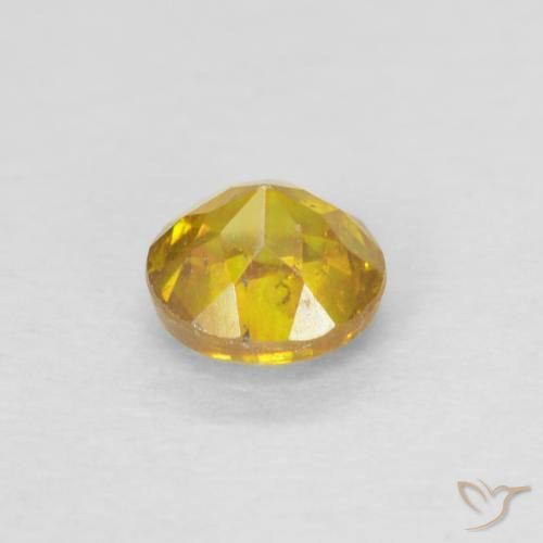 Sfalerite Arancione-Oro naturale da 0.36 ct, Rotondo, SI-I1