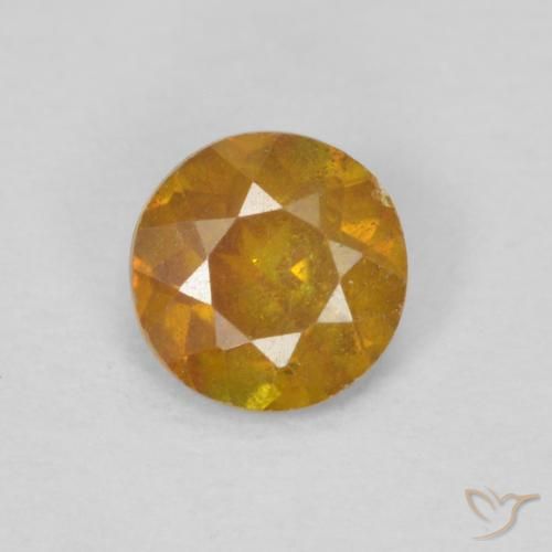0.45ct Naturale Miele arancione Sfalerite, Rotondo, SI-I1
