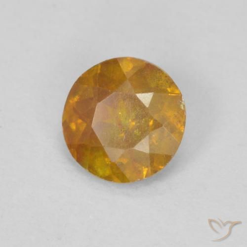 Sfalerite Miele arancione naturale da 0.45 ct, Rotondo, SI-I1