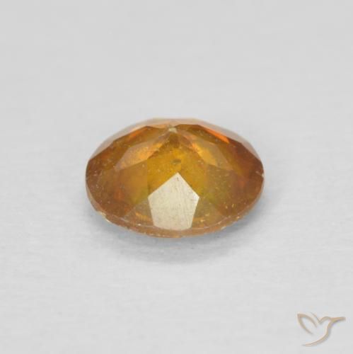 Sfalerite Miele arancione naturale da 0.45 ct, Rotondo, SI-I1