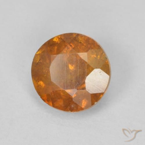 Sfalerite Arancione scuro naturale da 1.12 ct, Rotondo, SI-I1