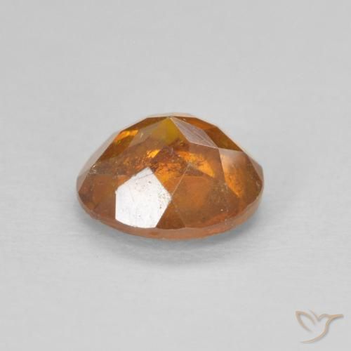 Sfalerite Arancione scuro naturale da 1.12 ct, Rotondo, SI-I1