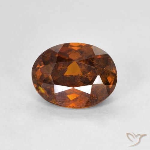 1.95ct Naturale Medium Dark-Orange Sfalerite, Ovale, VS-SI