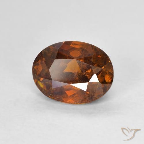 Sfalerite Medium Dark-Orange naturale da 1.95 ct, Ovale, VS-SI