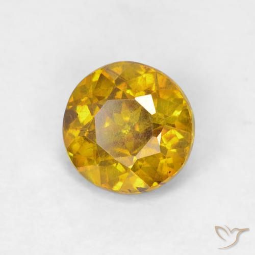 Sfalerite Albicocca Arancia naturale da 0.71 ct, Rotondo, VS-SI