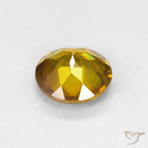 Sfalerite Albicocca Arancia naturale da 0.71 ct, Rotondo, VS-SI