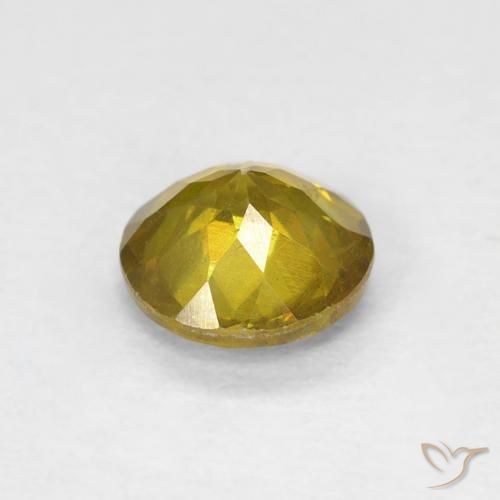 Sfalerite Giallo medio naturale da 0.91 ct, Rotondo, VS-SI