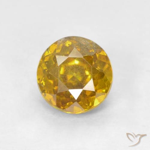 Sfalerite Giallo miele naturale da 1.22 ct, Rotondo, SI-I1