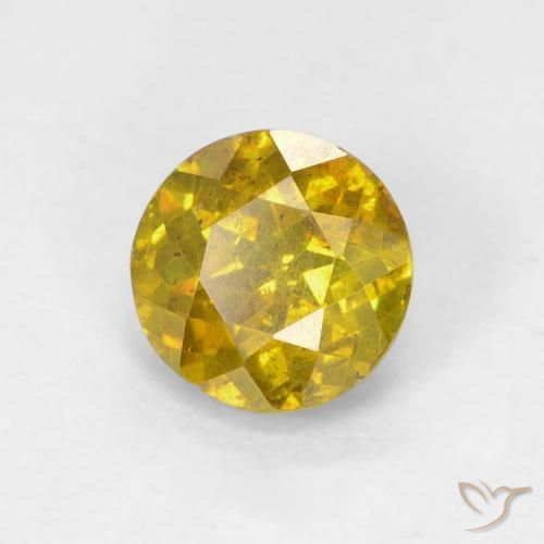 Sfalerite Oro giallastro naturale da 1.31 ct, Rotondo, SI