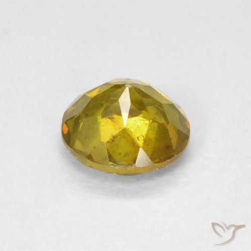 Sfalerite Oro giallastro naturale da 1.31 ct, Rotondo, SI