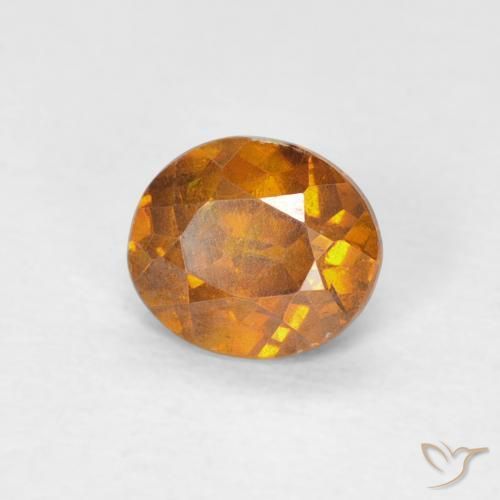 Sfalerite Arancione marroncino naturale da 0.78 ct, Ovale, VS-SI