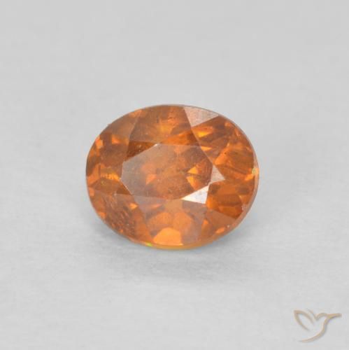 Sfalerite sidro d'arancia naturale da 0.63 ct, Ovale, SI-I1