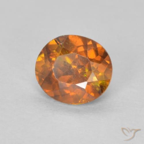 Sfalerite Arancio Terra naturale da 0.77 ct, Ovale, SI-I1