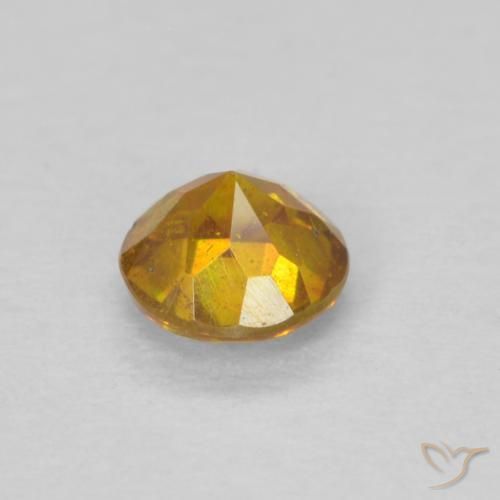 Sfalerite Giallo dorato naturale da 0.34 ct, Rotondo, SI-I1
