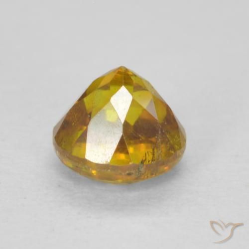 Sfalerite Giallo medio naturale da 0.67 ct, Rotondo, SI-I1