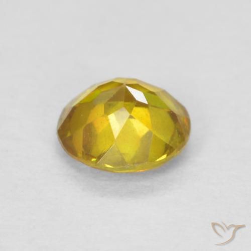 Sfalerite Arancione-Oro naturale da 0.44 ct, Rotondo, SI-I1