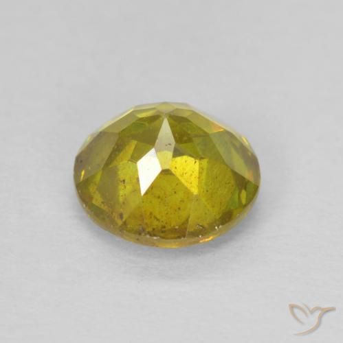 Sfalerite Giallo brunastro naturale da 1.22 ct, Rotondo, SI-I1
