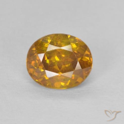 Sfalerite Marrone dorato naturale da 0.96 ct, Ovale, SI-I1