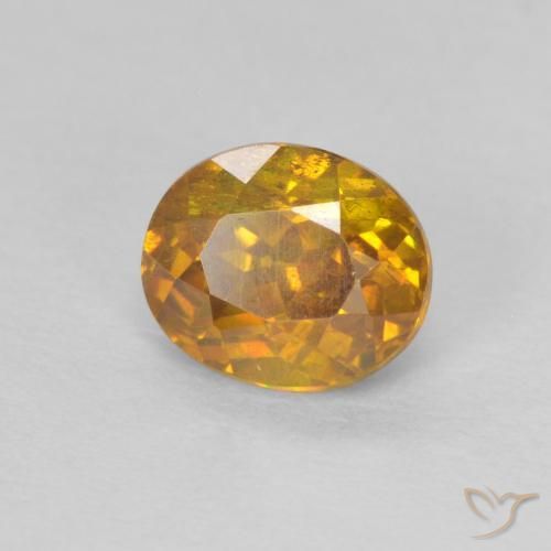 Sfalerite Marrone dorato naturale da 0.96 ct, Ovale, SI-I1