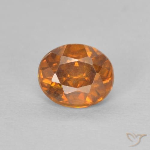 0.68ct Naturale Marrone arancio Sfalerite, Ovale, SI-I1