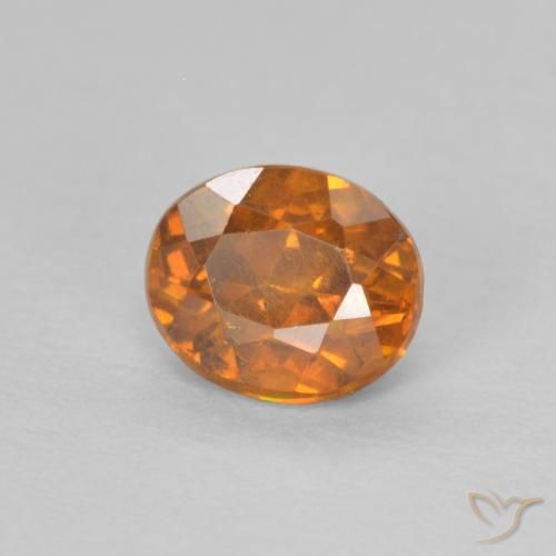 Sfalerite Marrone arancio naturale da 0.68 ct, Ovale, SI-I1
