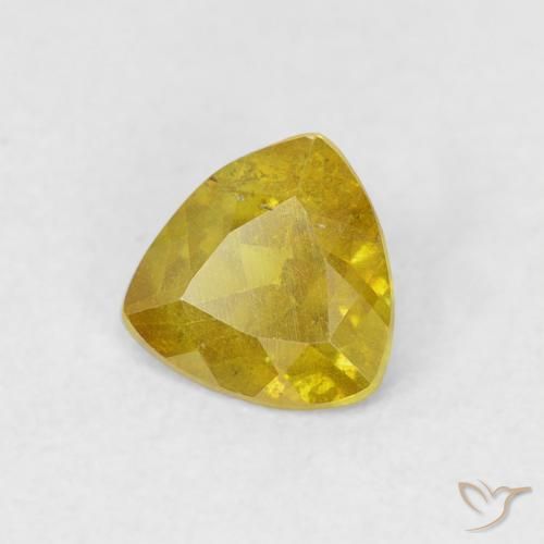 Sfalerite Giallo pallido naturale da 0.52 ct, Taglio trillion, SI-I1