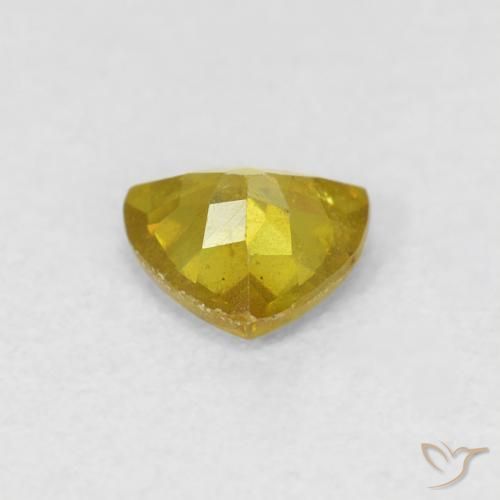 Sfalerite Giallo pallido naturale da 0.52 ct, Taglio trillion, SI-I1