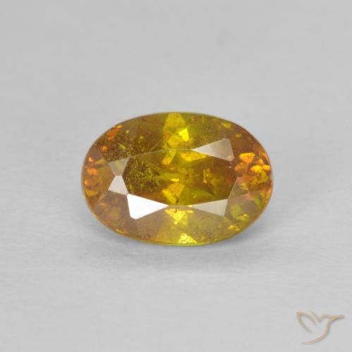 0.82ct Naturale Oro medio Sfalerite, Ovale, SI-I1