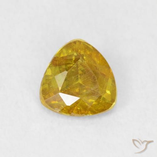 0.53ct Naturale Giallo medio Sfalerite, Taglio trillion, SI-I1