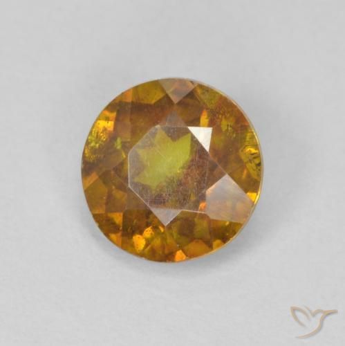 Sfalerite Marrone dorato naturale da 0.95 ct, Rotondo, SI-I1