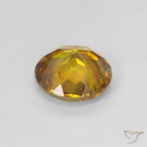 Sfalerite Marrone dorato naturale da 0.95 ct, Rotondo, SI-I1
